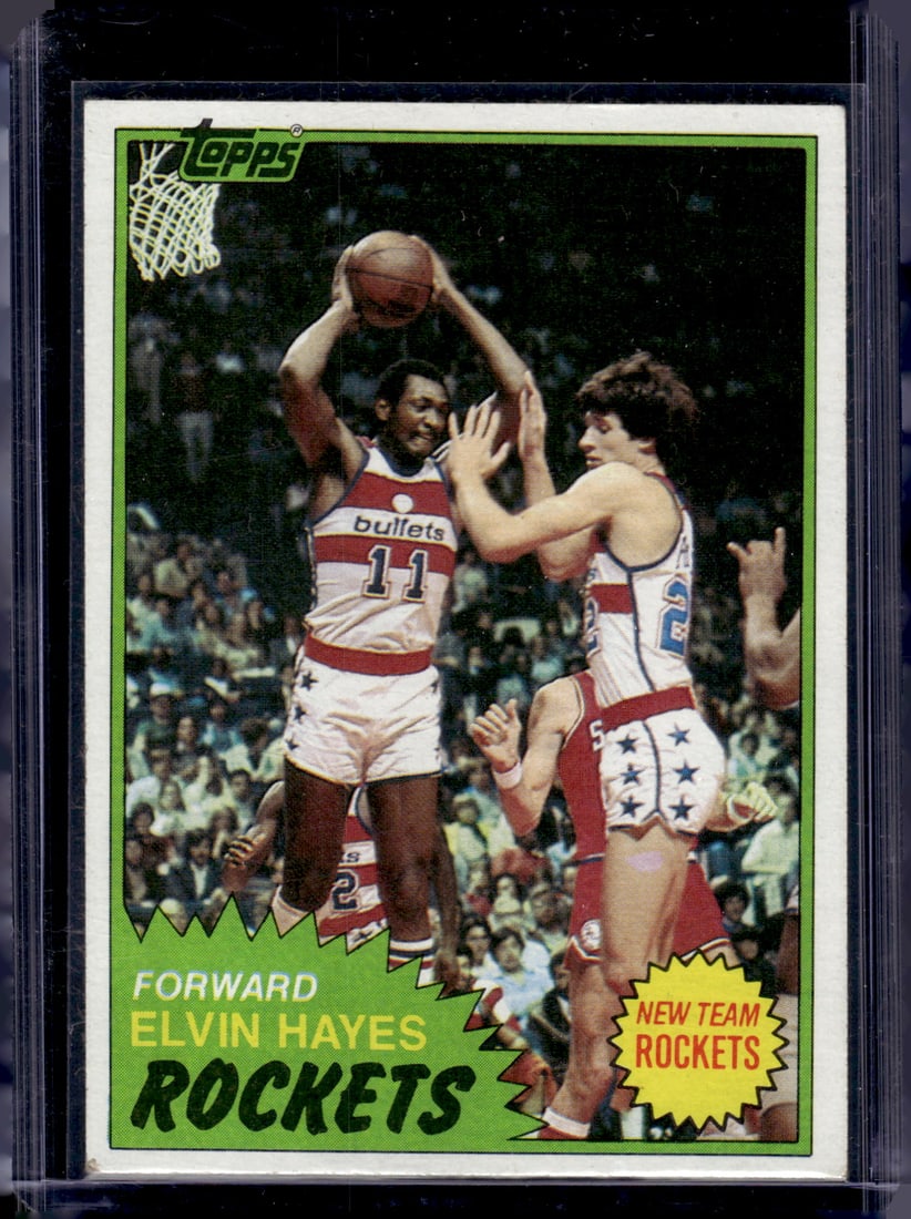 Elvin Hayes 1981-82 Topps #42 Houston Rockets: Topps Basketball NBA Trading & Sports Cards, Sports Cards for Sale Near Me, Chrome, Refractor, SP, SSP, Valuable Auction Memorabilia Lots Sold On Line, NBA Championship & Hall of Fame Player Cards