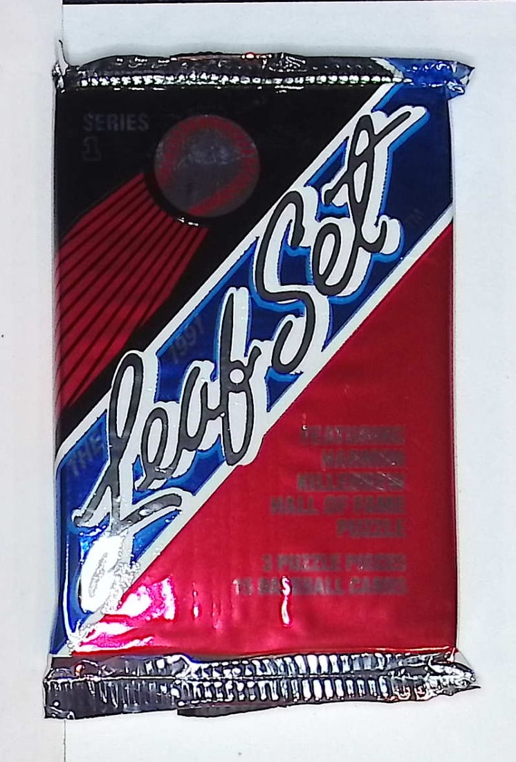 1991 Leaf Set Series 1 Baseball Retail Box Wax Pack - Featuring Harmon Killebrew HOF Puzzle: Leaf MLB Baseball Trading & Sports Cards & Memorabilia, Chipper Jones, Ken Griffey, Jr., Frank Thomas, Bo Jackson, Cal Ripken, Nolan Ryan, Craig Biggio Rookie Card, Dwight Gooden, Rickey Henderson, Pa