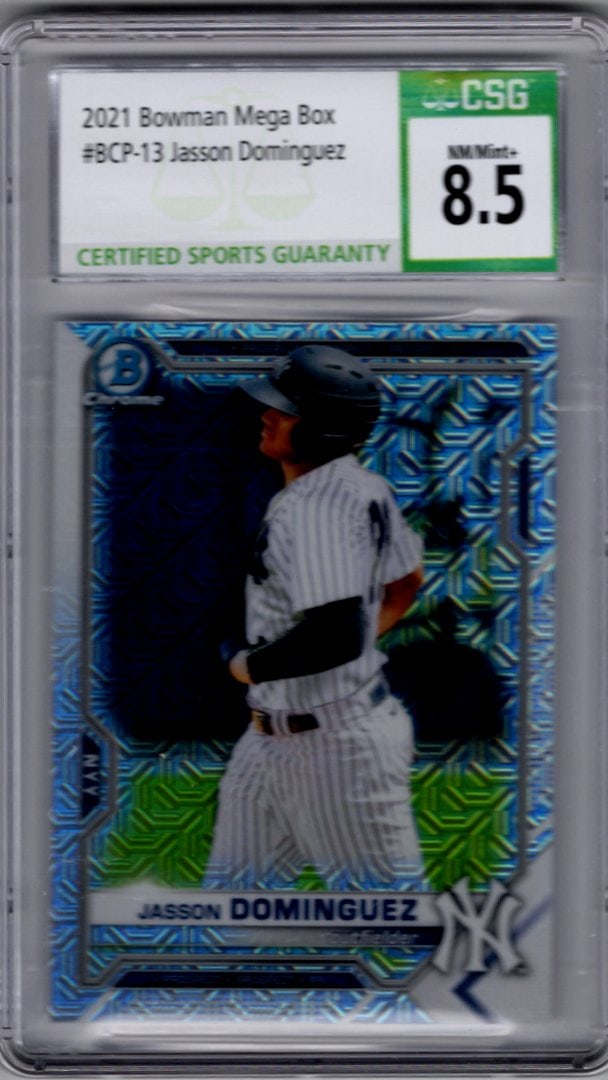 Jasson Dominguez Prospects Mojo Refractor 2021 Bowman Chrome #BCP-13 CSG 8.5 (1 of 2)