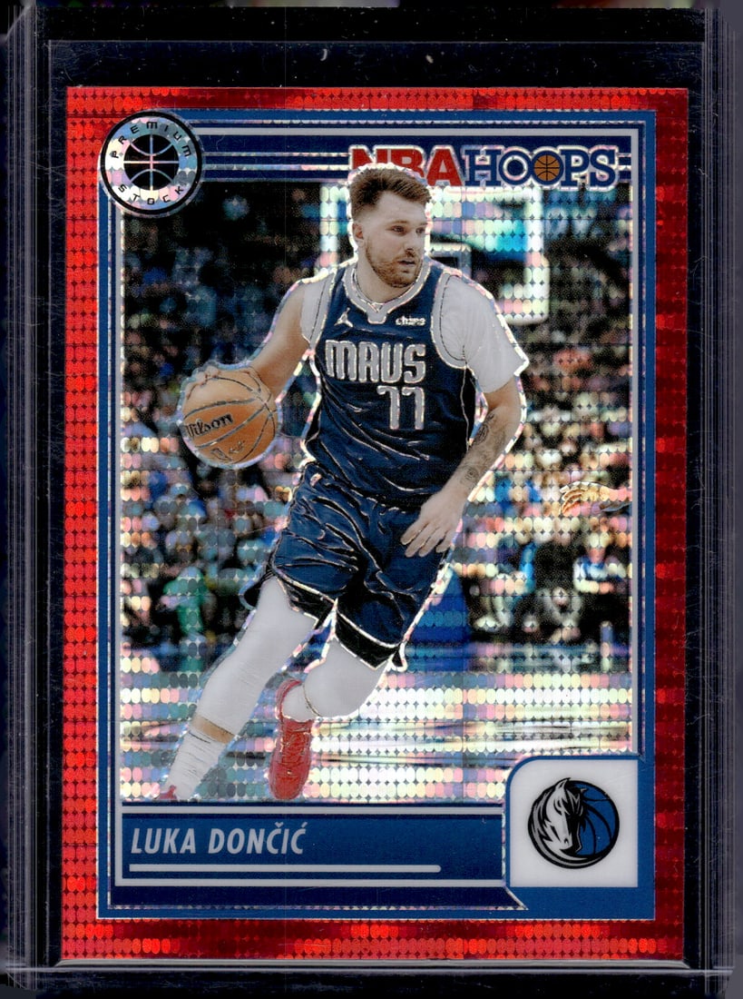 Luka Doncic Red Pulsar Prizm 2023-24 Premium Stock #9 Mavericks, Lakers (1 of 2)