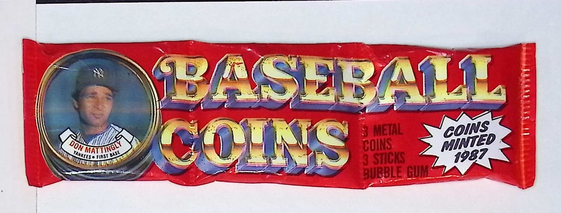 1987 Topps Vintage Baseball Coins Retail Box Wax Pack MLB Trading Coins (1 of 1)