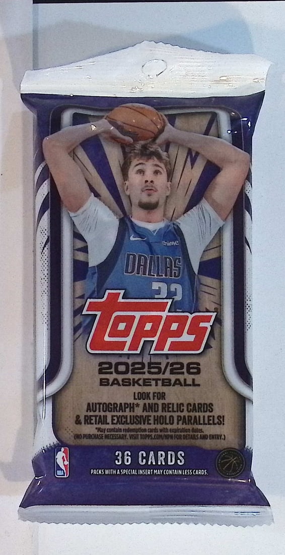 2025-26 Topps Basketball Card HANGER VALUE FAT PACK - RC'S: Cooper Flagg, Kon Kneuppel, VJ Edgecombe (1 of 1)