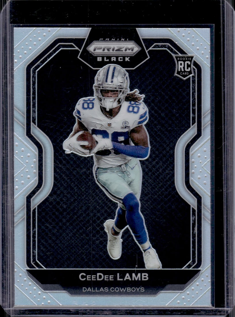 CeeDee Lamb Rookie Card Silver Prizm 2020 Chronicles Prizm Black #PB-11 Cowboys (1 of 2)