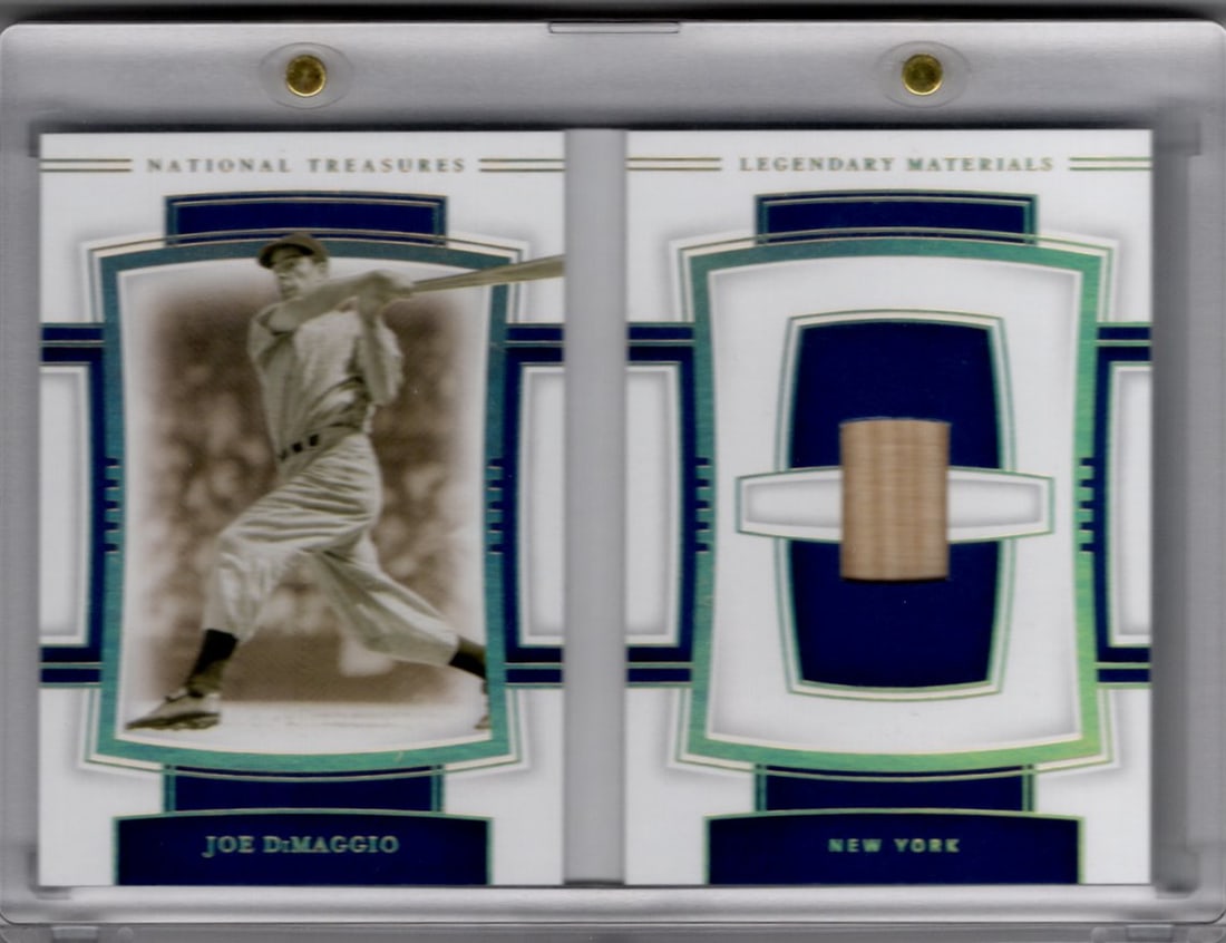 Joe DiMaggio Game Used Bat Patch Booklet /7 2020 National Treasures #LM-JD Yankees (1 of 2)