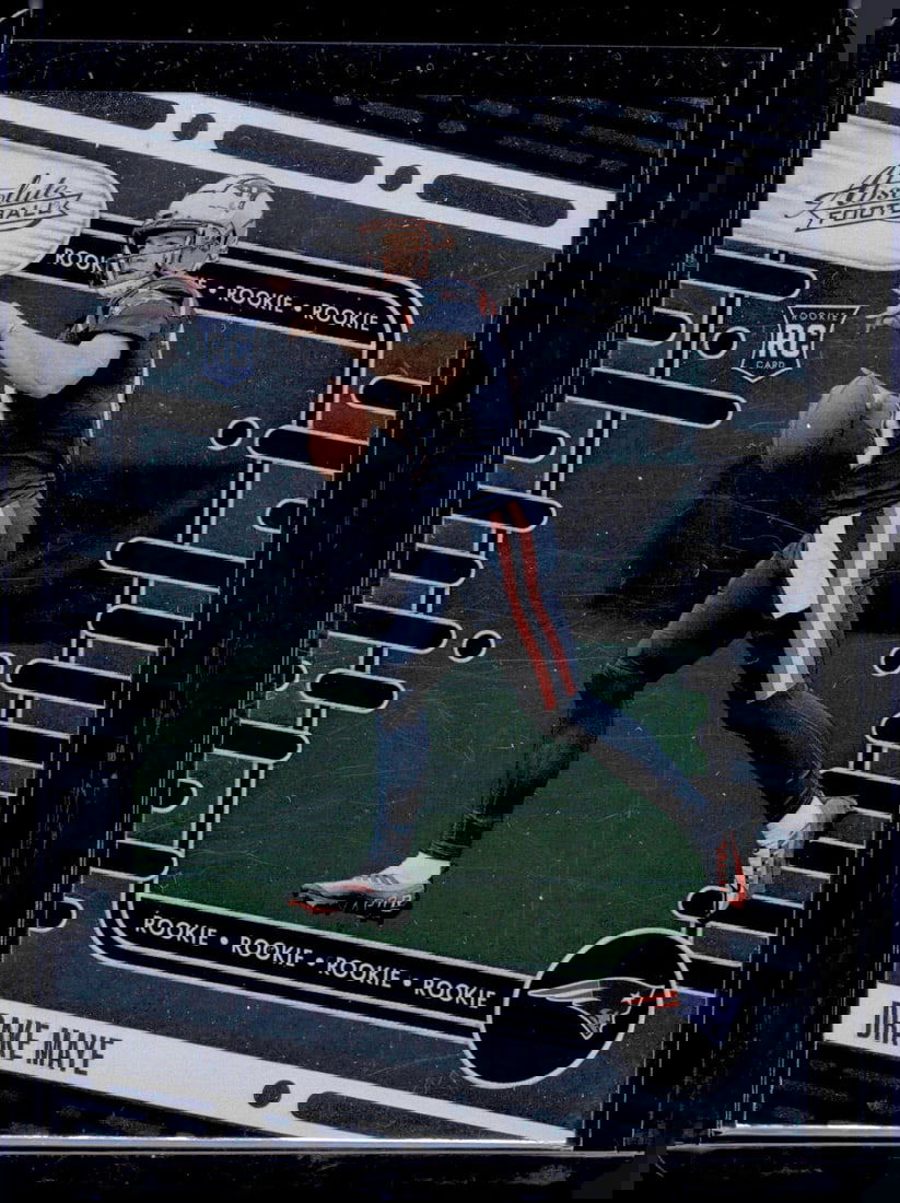 Drake Maye Rookie Card 2024 Absolute #103 New England Patriots: Panini Select, Prizm, Mosaic, Contenders, Zenith, Phoenix, Illusions, Absolute, Rookie NFL Sports Trading Cards, SP, SSP, Cards, Football Cards for Sale Near Me, Superbowl & Hall of Fame Player Cards,