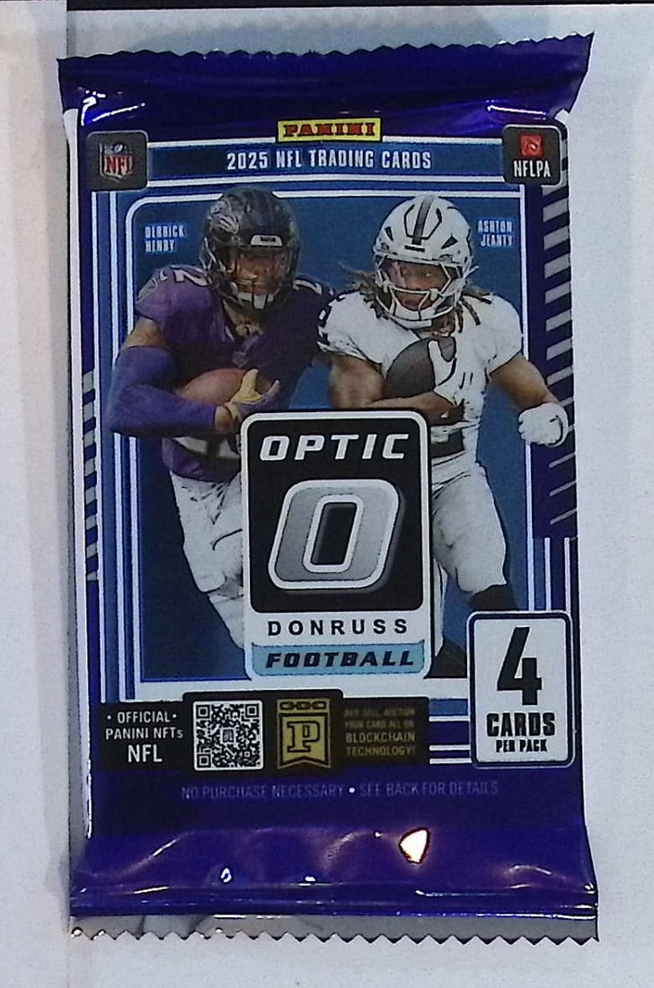 2025 Donruss Optic Football BLASTER BOX PACK - Downtown, Uptown Inserts: Donruss Optic Football NFL Trading & Sports Cards, Rookies In this set are Travis Hunter, Emeka Egbuka, Jaxson Dart, Cam Skattebo, Cam Ward, Uptown SP, Rated Rookie, Downtown SSP Cards, Sports Cards f