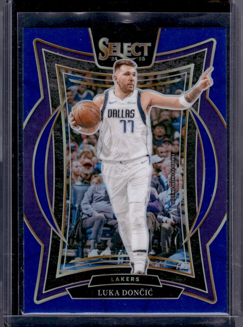 Luka Doncic Blue Prizm 2024-25 Panini Select #56 Los Angeles Lakers (1 of 2)