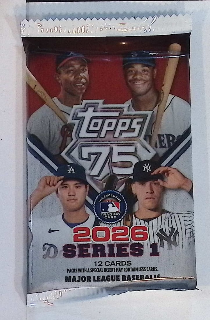 2026 Topps Series 1 Baseball 75th Anniversary Blaster Box Pack (1 of 1)