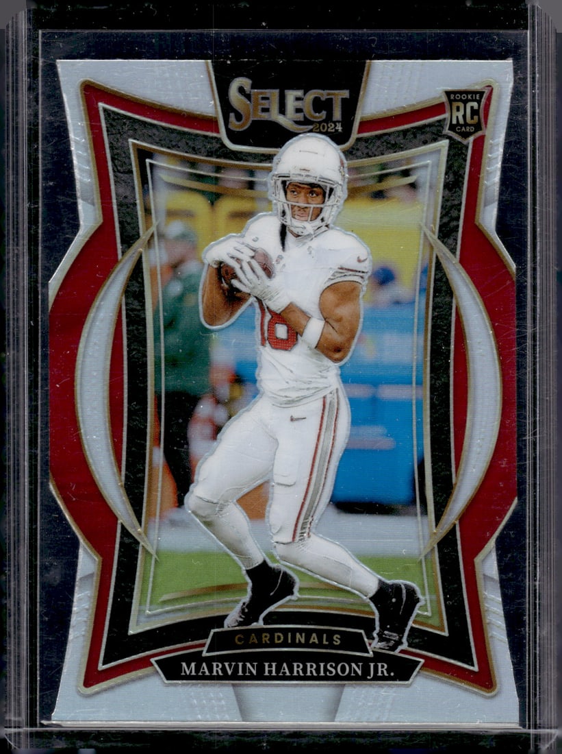 Marvin Harrison Jr. Rookie Card Silver Prizm Die Cut 2024 Select #28 Arizona Cardinals (1 of 2)
