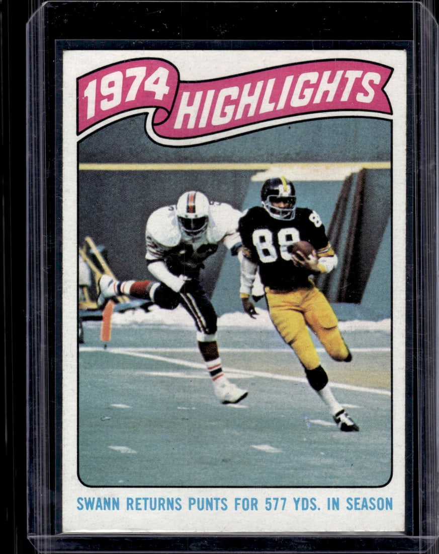 Lynn Swann Rookie Card 1975 Topps #459 Pittsburgh Steelers Vintage Football Card (1 of 2)