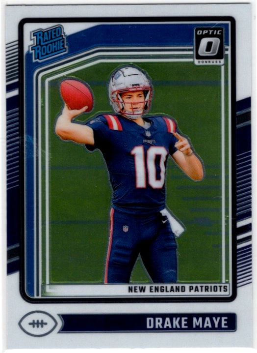 Drake Maye Rookie Card 2024 Donruss Optic #229 New England Patriots (1 of 2)