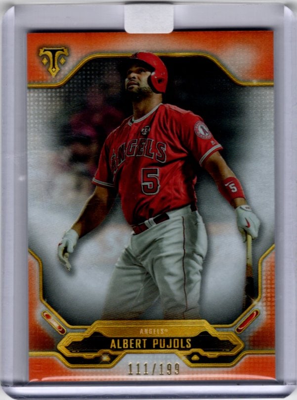 Albert Pujols Orange /199 2020 Topps Triple Threads #2 St. Louis Cardinals (1 of 2)