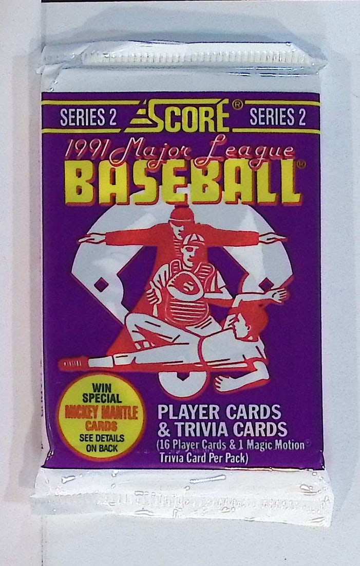 1991 Score Series 2 Vintage Baseball Card Retail Box Pack, Sports Cards: Score Valuable Vintage Rookie Baseball MLB Trading Cards, Old Sports Cards for Sale Near Me, Bo Breaker, Ken Griffey, Jr. Dream Team & Rifleman, Don Mattingly, World Series & Hall of Fame Players, Coo