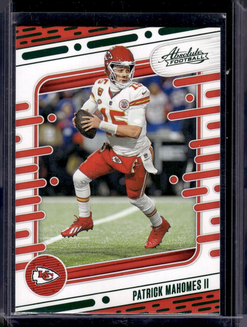 Patrick Mahomes Green Foil 2024 Absolute #50 Kansas City Chiefs (1 of 2)