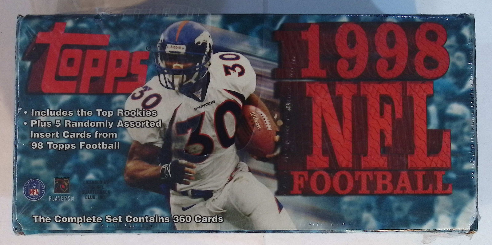 1998 Topps Football Set Factory Sealed: Tear in Plastic, Peyton Manning RC, Randy Moss RC, Hines (1 of 1)