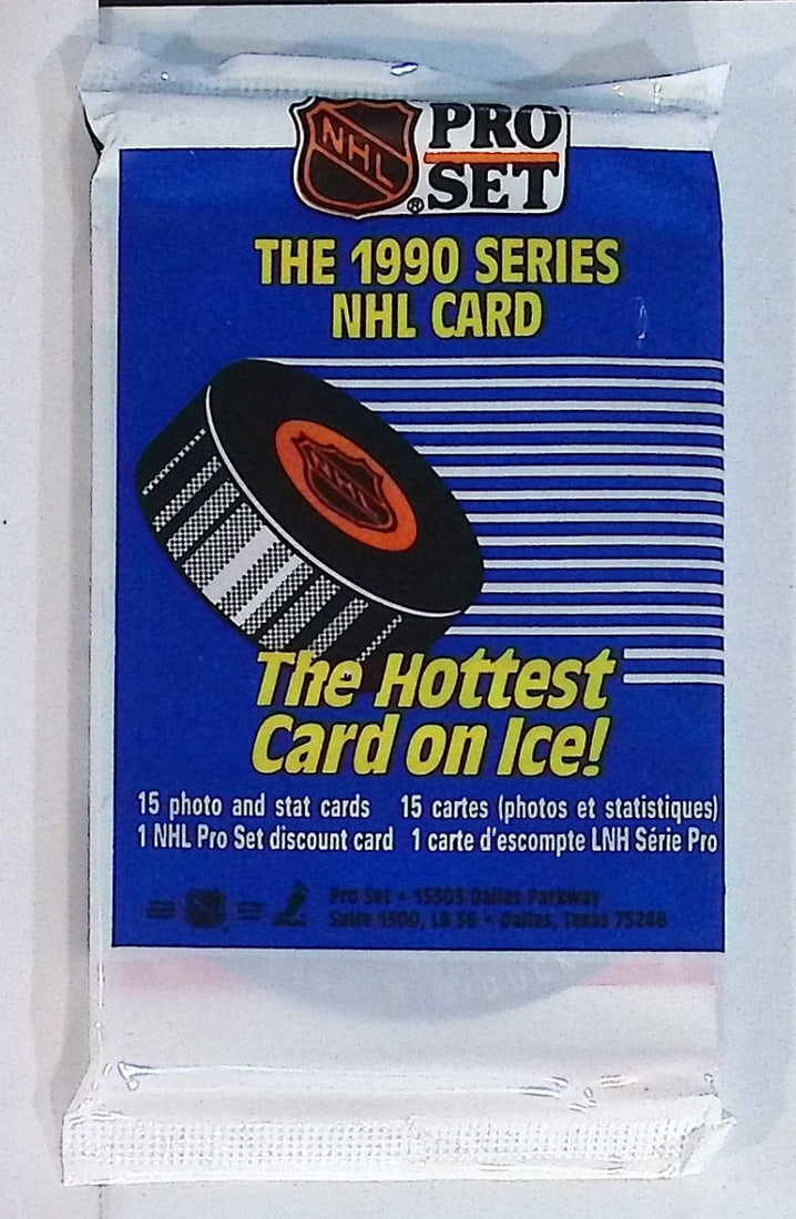 1990 Pro Set Vintage Hockey Cards Retail Box Pack Sports Cards Brett Hull Ray Bourque (1 of 1)