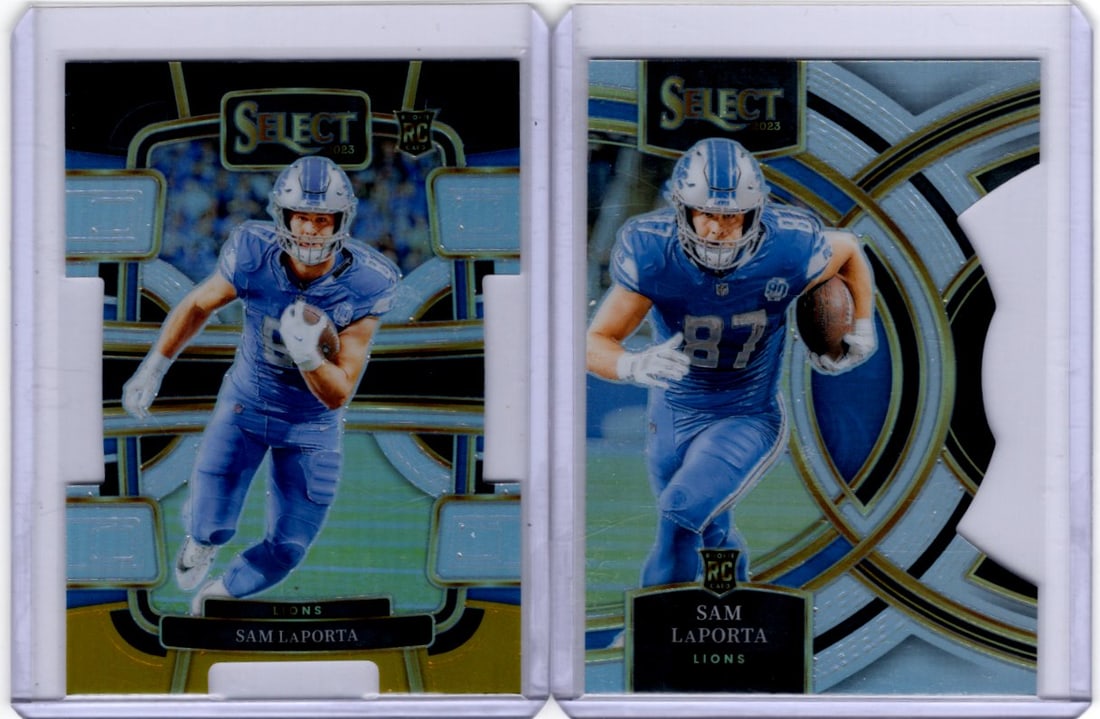 Lot of 2 Sam LaPorta Prizm Die Cut Rookies Cards. Both Different, See Pictures (1 of 2)
