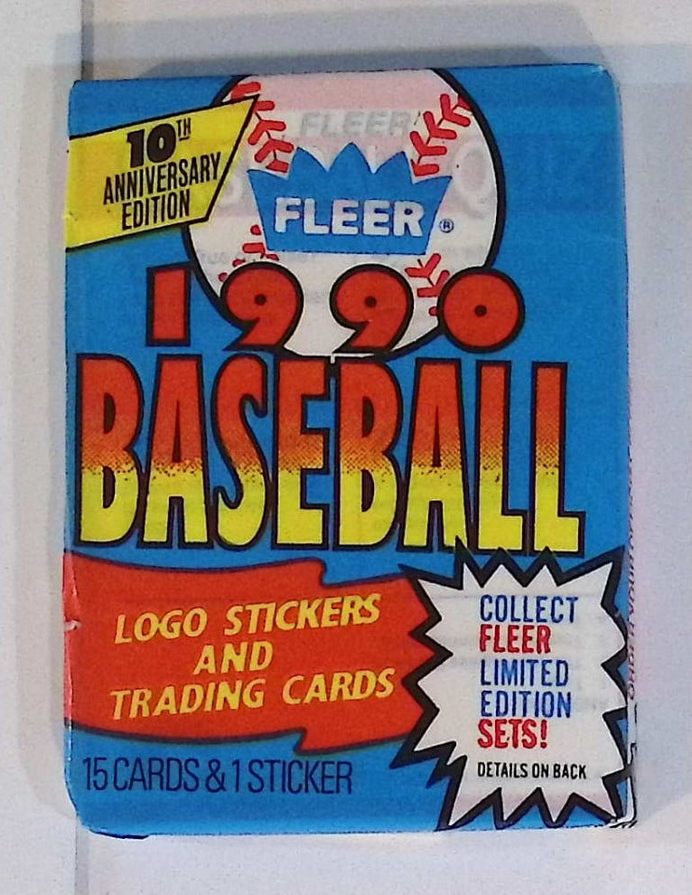 1990 Fleer Baseball Series 1 Retail Box Wax Pack Sports Cards MLB Trading Cards Rookie Cards (1 of 1)