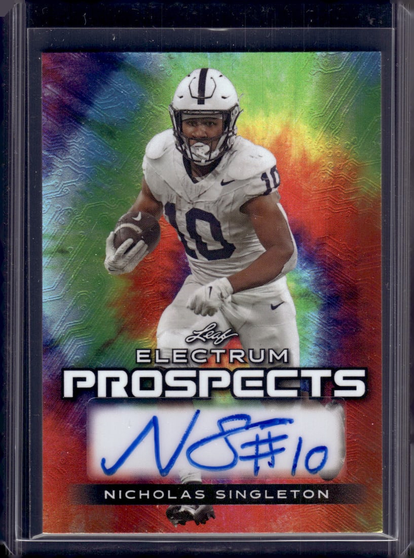 Nicholas Singleton Auto /25 2024 Leaf #PA-NS1 Penn State Nittany Lions (1 of 2)