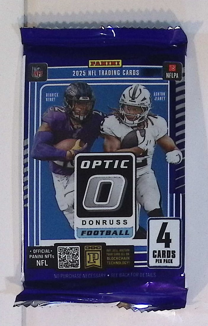2025 Donruss Optic Football BLASTER BOX PACK - Downtown, Uptown Inserts: Donruss Optic Football NFL Trading & Sports Cards, Rookies In this set are Travis Hunter, Emeka Egbuka, Jaxson Dart, Cam Skattebo, Cam Ward, Uptown SP, Rated Rookie, Downtown SSP Cards, Sports Cards f