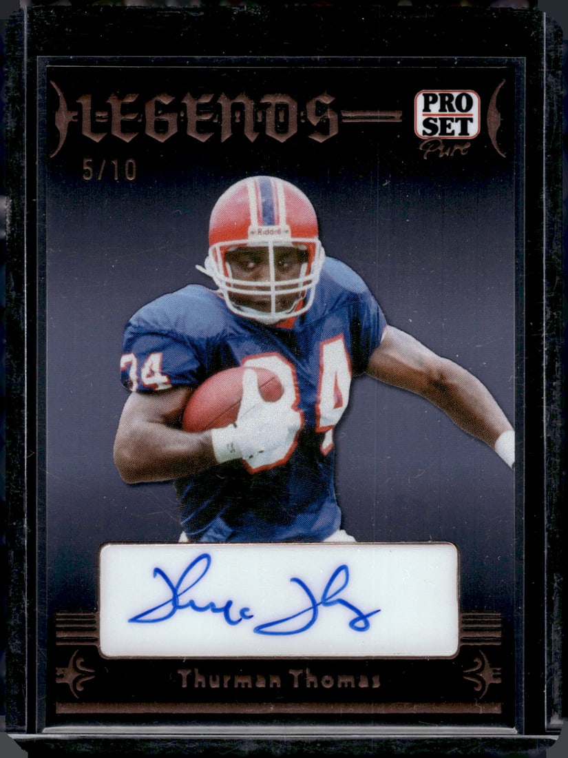 Thurman Thomas Auto /10 2024 Leaf Pro Set Pure #L-TT1 Buffalo Bills (1 of 2)