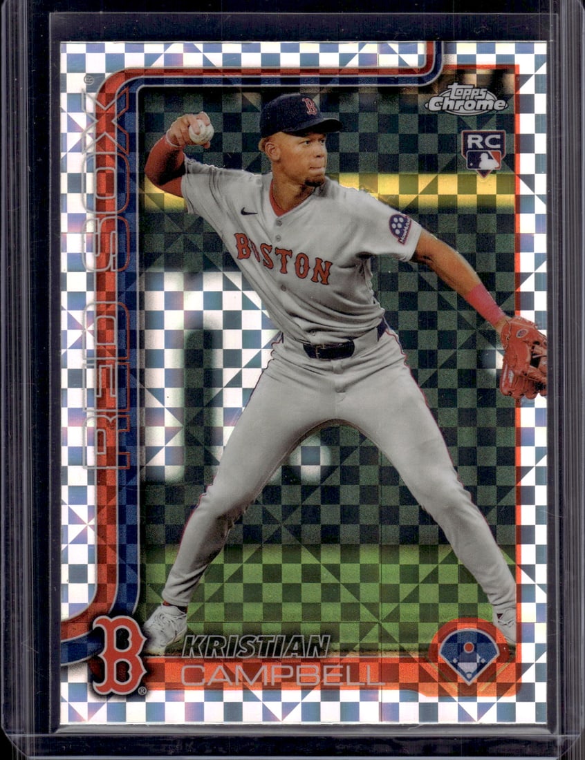 Kristian Campbell Rookie Card Xfractor 2025 Topps Chrome #171 Boston Red Sox (1 of 2)