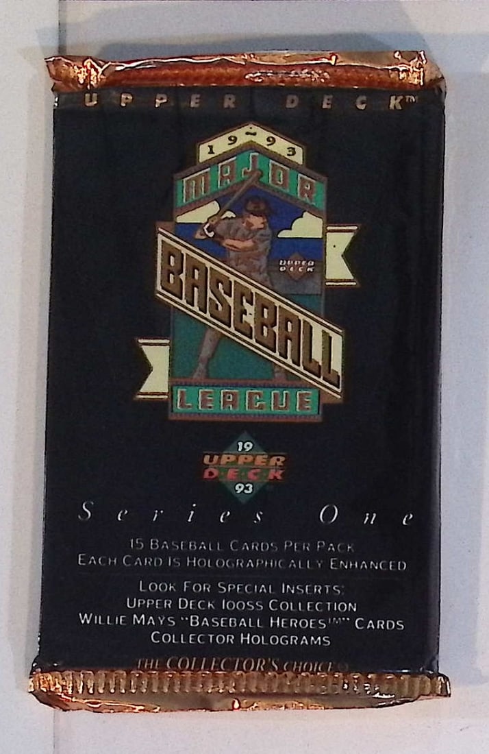 1993 Upper Deck Vintage Series 1 Baseball Card Retail box Wax Pack- MLB Sports Trading Card: Upper Deck Vintage Baseball MLB Trading & Sports Cards Nolan Ryan Texas Rangers Card, Old Sports Cards for Sale Near Me, World Series & Hall of Fame Players, Valuable Auction Commemorative Lots for