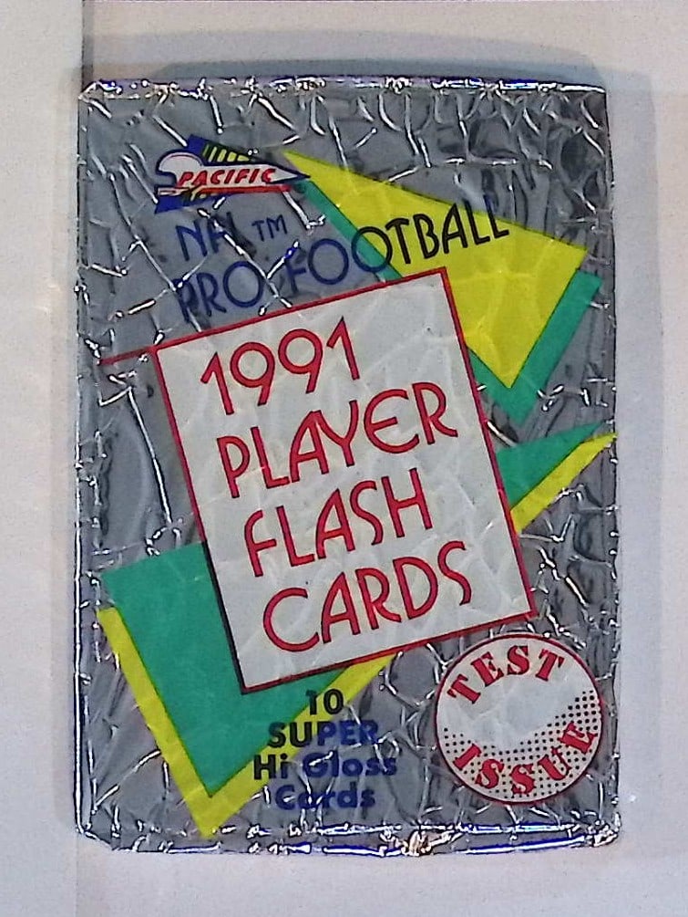 1991 Pacific Super Gloss Test Issue Football Retail Box Wax Pack - Super Hi Gloss!: Pacific Football NFL Trading & Sports Cards, Brett Favre Rookie Card, John Elway, Bo Jackson, Jerry Rice, Dan Marino, Deion Sanders, Old Sports Cards for Sale Near Me, Vintage Valuable Auction