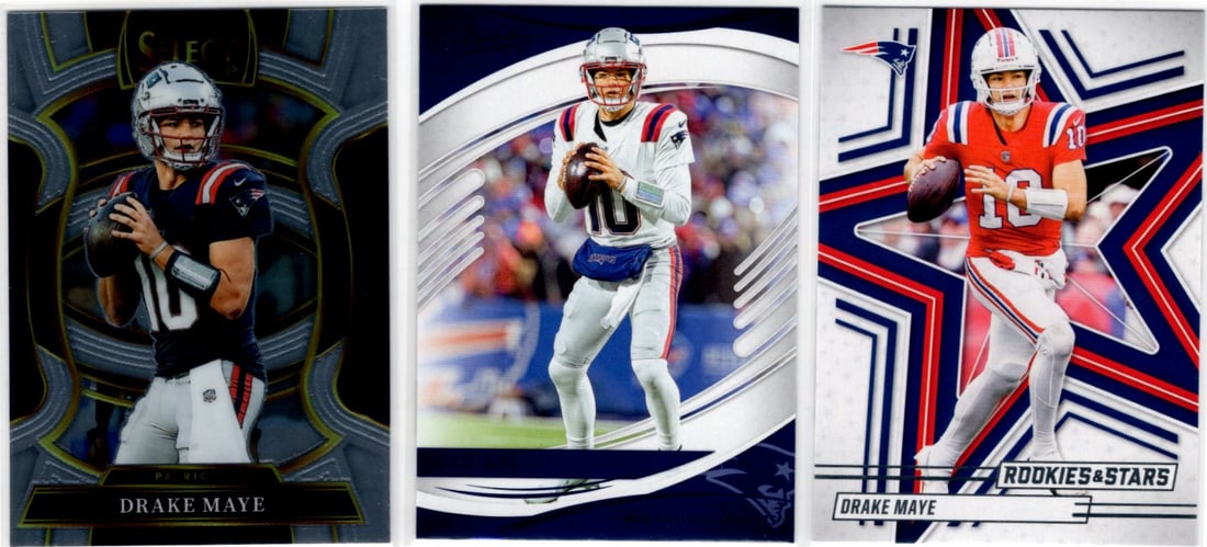 Lot of 3 Drake Maye 2nd Year Panini Football Cards. All Different, See Pictures (1 of 2)