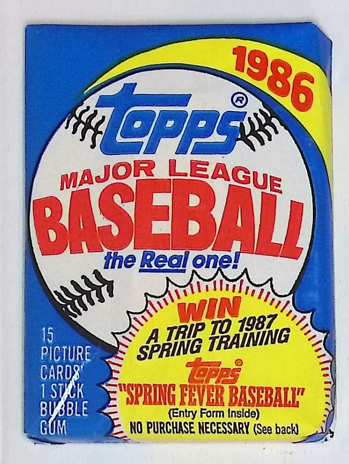 1986 Topps Series 1 Vintage Baseball Cards Retail Box Wax Pack Sports Card (1 of 1)