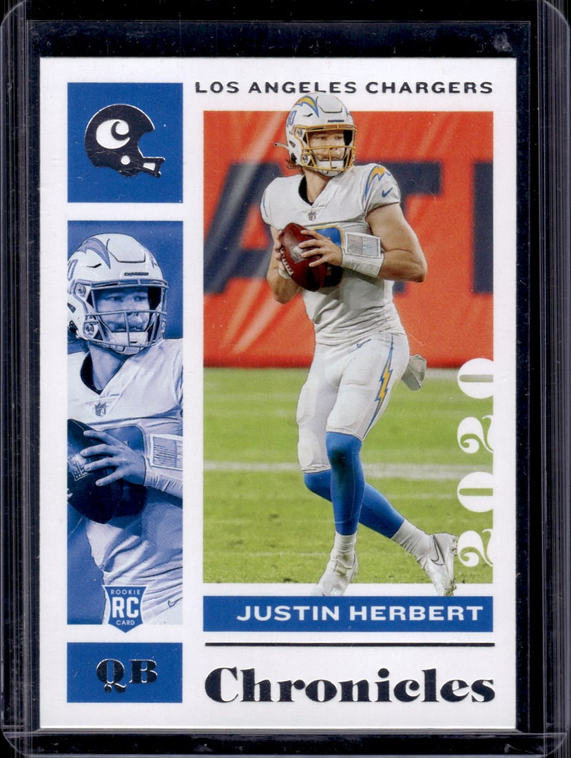 Justin Herbert Rookie Card 2020 Chronicles #53 Los Angeles Chargers (1 of 2)