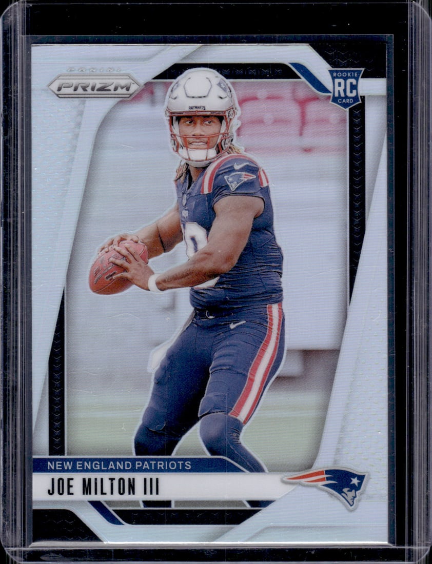 Joe Milton Rookie Card Silver Prizm 2024 Panini Prizm #354 Patriots, Cowboys: Panini Select, Prizm, Mosaic, Contenders, Zenith, Phoenix, Illusions, Absolute, Rookie NFL Sports Trading Cards, SP, SSP, Cards, Football Cards for Sale Near Me, Superbowl & Hall of Fame Player Cards,