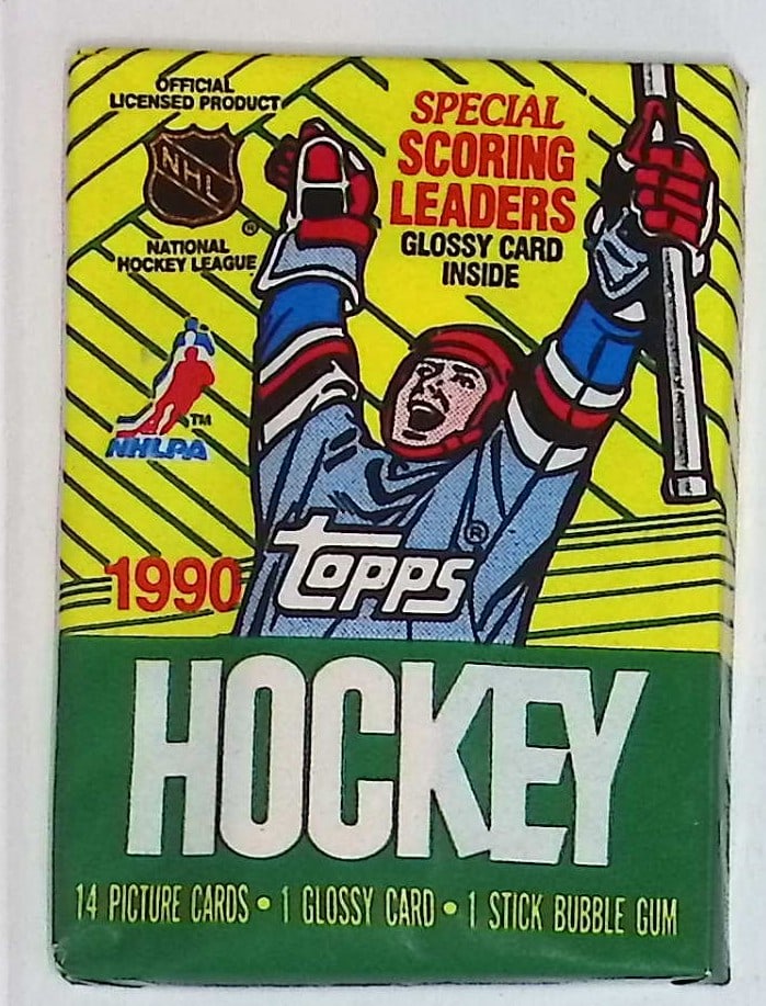 1990 Topps Vintage Hockey Cards Retail Box Wax Pack Sports Cards Wayne Gretzky (1 of 1)