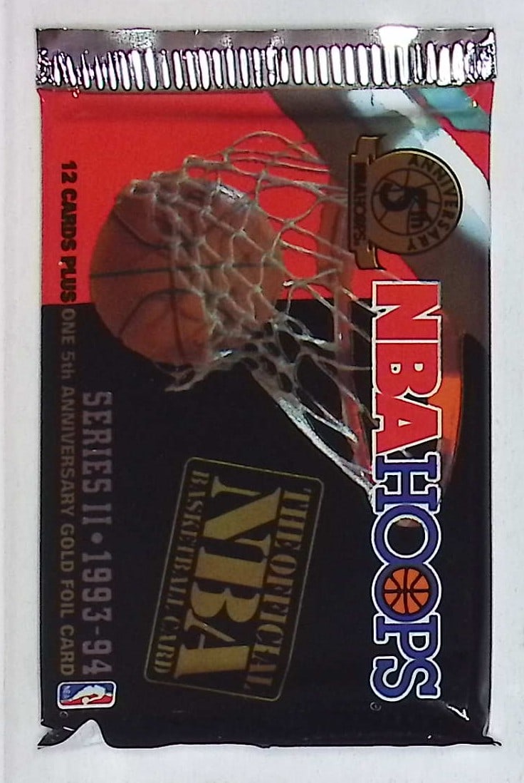 1993 NBA Hoops SERIES 2 Vintage Basketball Cards Retail Box Pack New Factory Sealed: Vintage Valuable Basketeball NBA Trading & Sports Cards Sold On Line, Michael Jordan, Chicago Bulls, Magic Johnson, Larry Bird, Old Sports Cards for Sale Near Me, Auction Lots Sold On Line