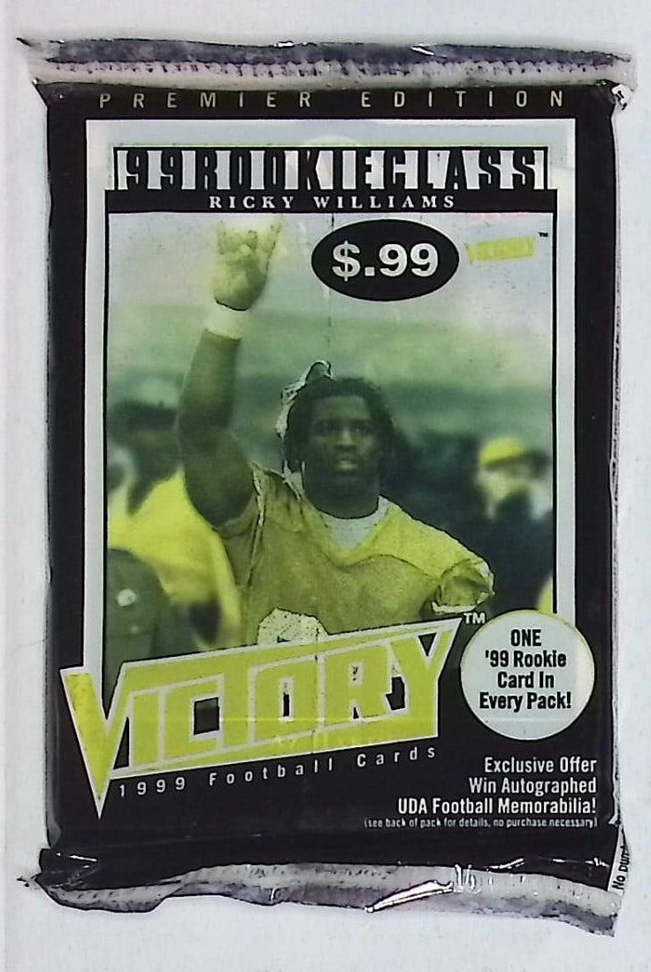 1999 Upper Deck Victory Premier Edition Vintage Football Card Retail Box Pack, NFL Trading Cards (1 of 1)