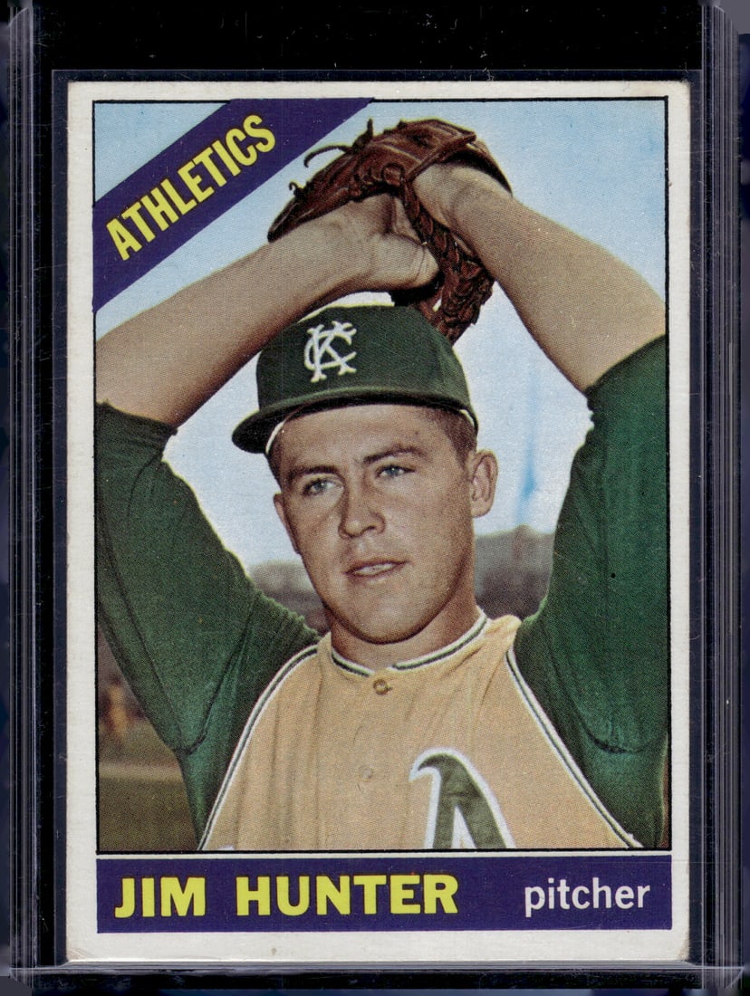 Jim Hunter 1966 Topps #36 Athletics Vintage Baseball Card (1 of 2)