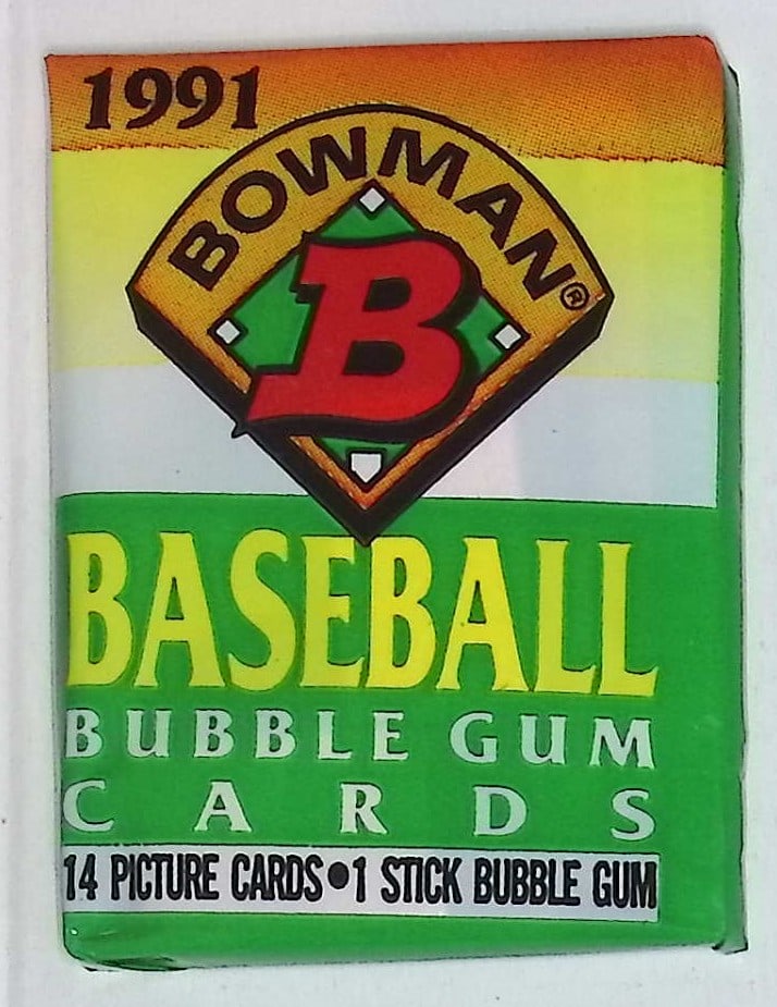 1991 Bowman Vintage Baseball Cards Retail Box Wax Pack Sports Cards MLB Trading Cards (1 of 1)