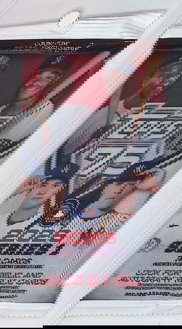 2026 Topps Series 1 Baseball 75th Anniversary Hanger Value Fat Pack: Factory Sealed Topps Baseball MLB Trading & Sports Cards, Rookie Cards in this set are James Wood, Dylan Crews, Speckled, SP, SSP, Variations, Autographs, Chrome, Refractors, 1976 Topps, Sports Cards