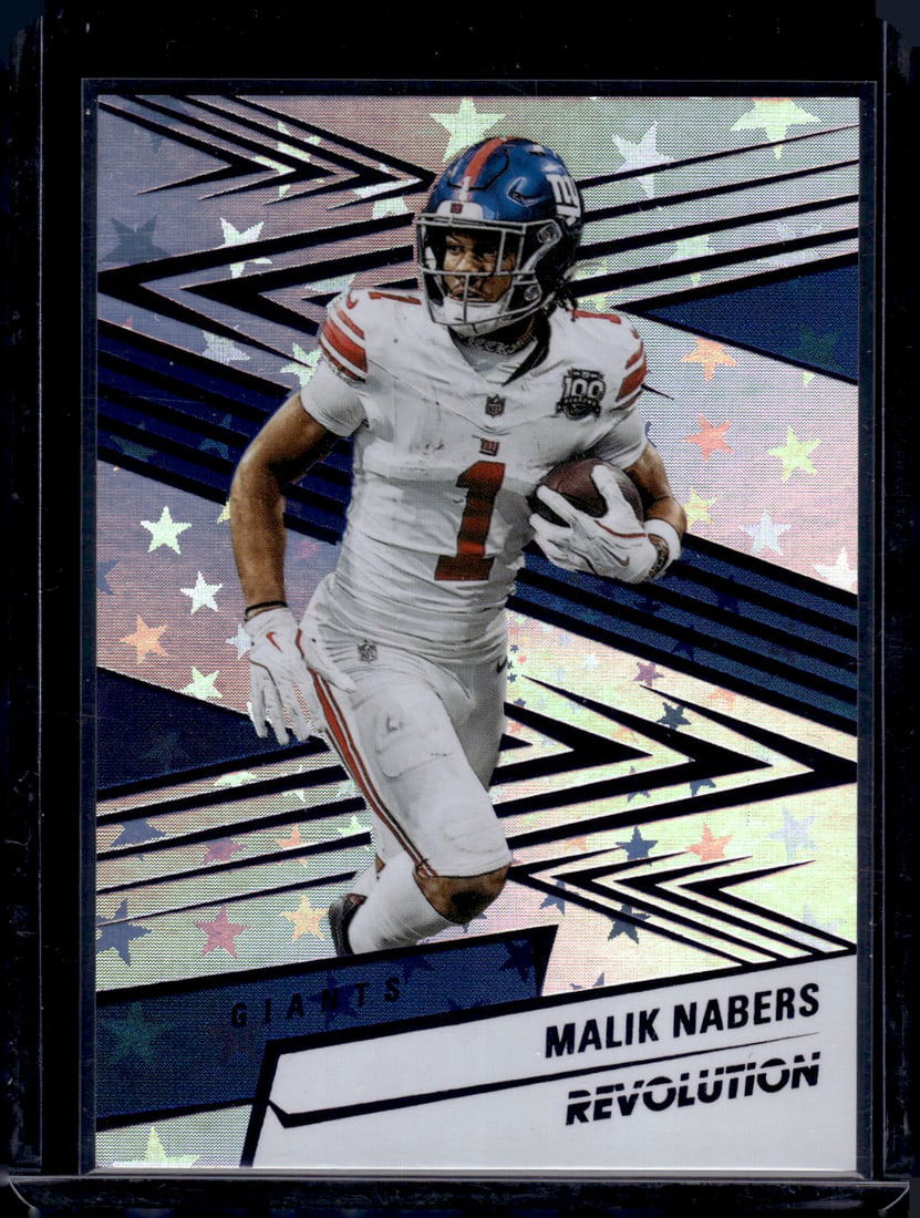 Malik Nabers Astro /199 2025 Panini Revolution #86 New York Giants: Panini Select, Prizm, Mosaic, Contenders, Zenith, Phoenix, Illusions, Absolute, Rookie NFL Sports Trading Cards, SP, SSP, Cards, Football Cards for Sale Near Me, Superbowl & Hall of Fame Player Cards,
