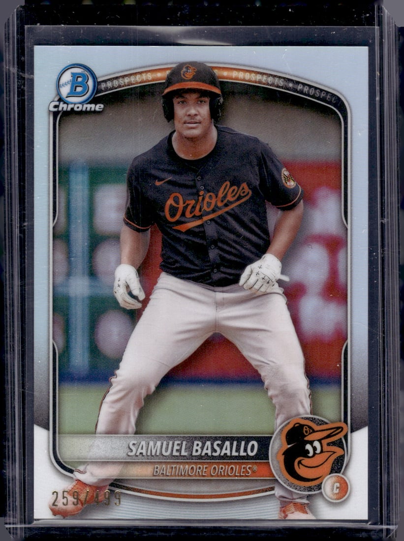 Samuel Basallo Prospects Refractor /499 2025 Bowman Chrome #BCP-109 Orioles (1 of 2)