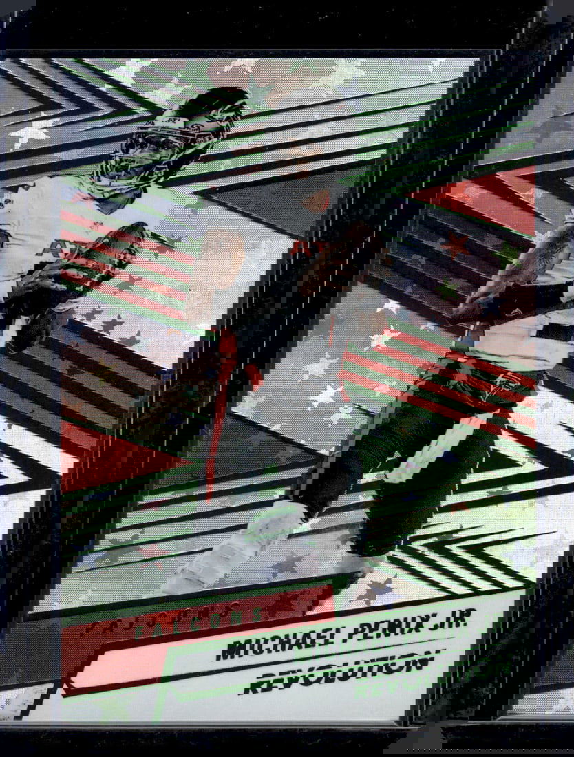 Michael Penix Jr. Astro Green /699 2025 Panini Revolution #199 Atlanta Falcons (1 of 2)