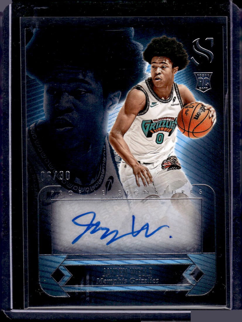 Jaylen Wells Rookie Auto /30 2024-25 Panini Silhouette #PS-WEL Memphis Grizzlies (1 of 2)