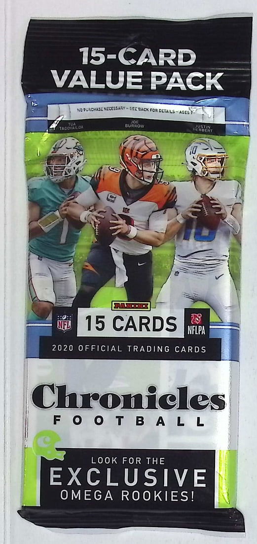 2020 Panini Chronicles Football Card Hanger Value Pack, Sports Cards, Football Cards: Panini Football NFL Trading & Sports Cards, Sports Cards for Sale Near Me, Brock Purdy, Josh Allen, Patrick Mahomes, Aaron Rodgers, Joe Burrow, JaMarr Chase, Auction Football Lots for Sale on Line, Su