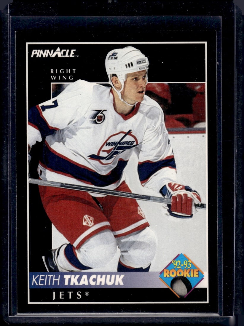 Keith Tkachuk Rookie Card 1992-93 Pinnacle #222 Winnipeg Jets: Sports Cards, NHL Trading Cards, Rookie Hockey Cards, Stanley Cup, Hockey Memorabilia Cards, Score Hockey Hards, Sports Cards for Sale Near Me, Hockey Cards for Sale Near Me, Vintage Hockey Cards, Vin