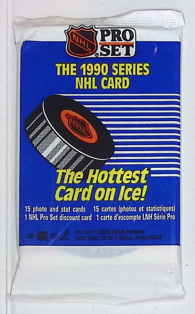 1990 Pro Set Vintage Hockey Cards Retail Box Pack Sports Cards Brett Hull Ray Bourque (1 of 1)