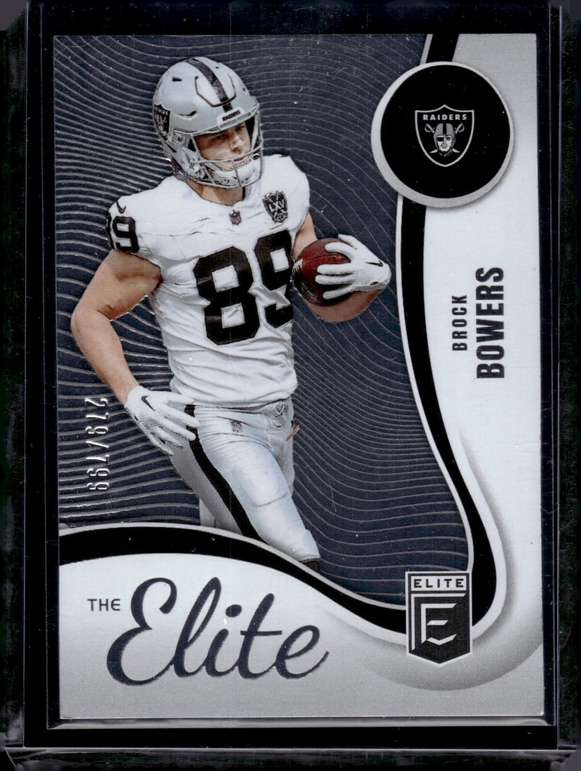 Brock Bowers The Elite /799 2025 Donruss Elite #10 Las Vegas Raiders: Panini Select, Prizm, Mosaic, Contenders, Zenith, Phoenix, Illusions, Absolute, Rookie NFL Sports Trading Cards, SP, SSP, Cards, Football Cards for Sale Near Me, Superbowl & Hall of Fame Player Cards,