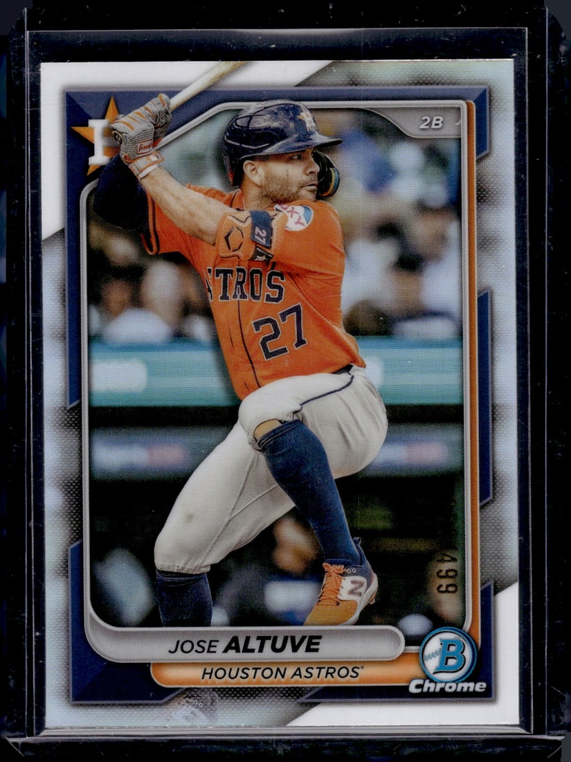 Jose Altuve Refractor /499 2024 Bowman Chrome #57 Houston Astros (1 of 2)