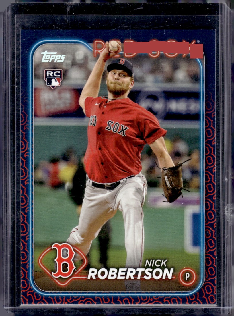 Nick Robertson Rookie Card Team Border SSP 2024 Topps #13 Boston Red Sox (1 of 2)