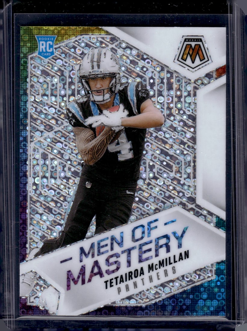 Tetairoa McMillan Rookie Card Men of Mastery No Huddle Prizm 2025 Mosaic #19 Panthers: Panini Select, Prizm, Mosaic, Contenders, Zenith, Phoenix, Illusions, Absolute, Rookie NFL Sports Trading Cards, SP, SSP, Cards, Football Cards for Sale Near Me, Superbowl & Hall of Fame Player Cards,