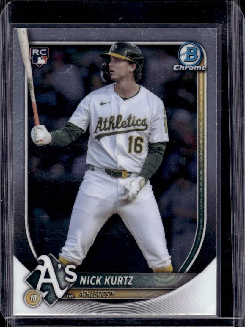 Nick Kurtz Rookie Card 2025 Bowman Chrome #93 Oakland Athletics (1 of 2)
